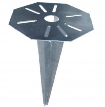 PODSTAWA WBIJANA WSPORNIK DO LAMP OGRODOWYCH 8-KĄTNA 175 mm