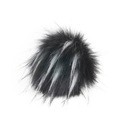 ПОМПОН ДЛЯ ШАПКИ ИЗ ЛИСЬКИ 12СМ, ЧЕРНЫЙ И КРАСНЫЙ