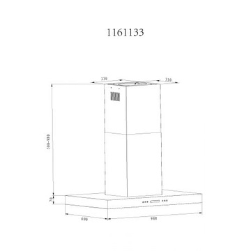 Amica IH 694610 E Вытяжка INOX 620 м/ч A остров Кельце