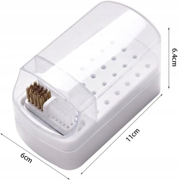 ОРГАНАЙЗЕР ПОДСТАВКА КОНТЕЙНЕР ДЛЯ ФРЕЗ + ЩЕТКА ДЛЯ ЧИСТКИ ФРЕЗ