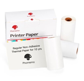 Papier Biały Wkład Wkłady 3x Rolka 53mm Phomemo T02 M02 PRO M02S M03 M04S