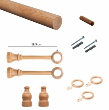 Одинарный ДЕРЕВЯННЫЙ карниз 120 см ЦВЕТА потолочный карниз в форме лягушки