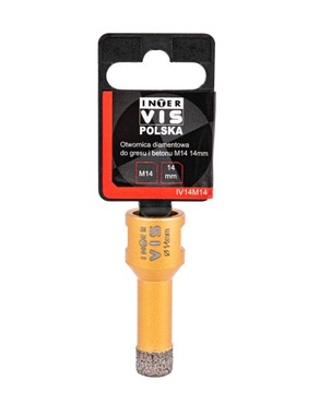 WIERTŁO DIAMENTOWE DO GRESU M14 OTWORNICA 14mm