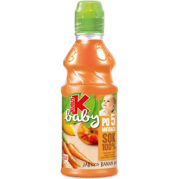 Kubuś Baby SOK 100% Jabłko Banan Marchew 5m+ 300 ml