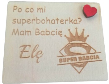 Dzień Babci i Dziadka Kwadratowy Magnes 3D Grawer