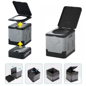 УЛИЧНЫЙ ПОРТАТИВНЫЙ СКЛАДНОЙ АВТОТУАЛЕТ 20 Л, ГРУЗОПОДЪЕМНОСТЬ 200 КГ