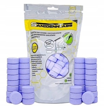 SANIDENN TABS EKOLOGICZNE BAKTERIE DO SZAMBA OCZYSZCZALNI BIO 96+4 GRATIS!