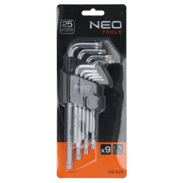 NEO Набор ключей Torx с магнитом T10-T50 9 шт.