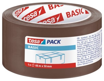 Taśma pakowa tesa BASIC 66m x 50mm, brązowa