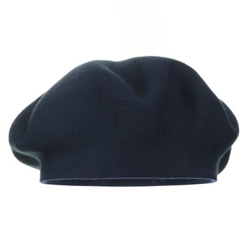 GRANATOWY BERET KLASYCZNY DAMSKI ELEGANCKI ZIMOWY PRODUKT POLSKI MAJKA