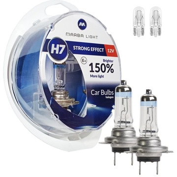H7 ЛАМПОЧКИ 12В 55ВТ MARBA STRONG EFFECT +150% + W5W