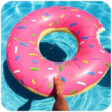 НАДУВНОЕ ПЛЯЖНОЕ КОЛЕСО ДЛЯ БАССЕЙНА ПЛЯЖА КОЛЬЦО 90 СМ DONUT DONUT