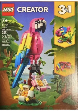 НАБОР LEGO CREATOR 3IN1 ЭКЗОТИЧЕСКИЙ РОЗОВЫЙ ПОПУГАЙ ЛЯГУШКА-ПОПУГАЙ 31144