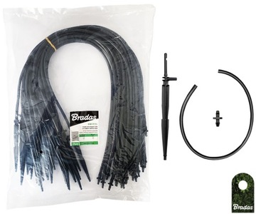 25x КАПЕЛЬНИЦА, прямая, с заглушкой и шлангом ЭМИТЕРНЫЙ ШЛАНГ 50см