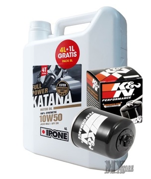 IPONE FULL POWER KATANA 10W50 5L + FILTR KN204