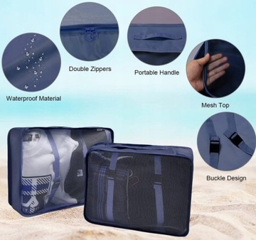 НАБОР ИЗ 7 ПАКЕТОВ-ОРГАНИЗАТОРОВ ДЛЯ ЧЕМОДАНА-ОРГАНИЗАТОРА