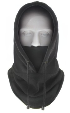 КОМПЛЕКТ ШАПКА С КАПЮШОНОМ ТЕПЛЫЙ ЗИМНИЙ МУЖСКОЙ КОМПЛЕКТ, ЧЕРНЫЙ