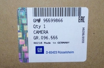 ОРИГИНАЛЬНАЯ КАМЕРА ЗАДАЧИ OPEL 95599866 GRANDLAND X