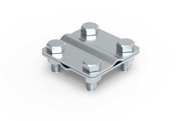 AN-04/OG/ КРЕСТОВОЙ СОЕДИНИТЕЛЬ МАЛЫЙ 2 ПЛАСТИНЫ - 4X M8 FI8/8 ГОРЯЧАЯ ОЦИНКОВКА