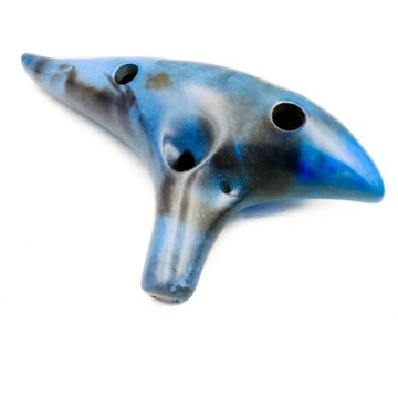 OKARYNA CERAMICZNA niebieska etui chwyty nuty PRO