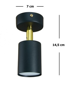 KINKIET SPOT OPRAWA HALOGENOWA LAMPA ŚCIENNA CZARNA ZŁOTA GU10 LED RUCHOMA