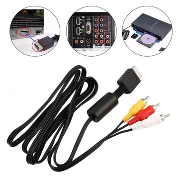 Kabel Audio-Video 3x RCA do PS1 PS2 PS3