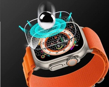 ЗАКАЛЕННОЕ СТЕКЛО 9H ДЛЯ APPLE WATCH ULTRA / ULTRA 2 49MM НАБОР 5 ПРЕДТ.