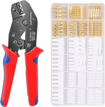 Dechengbao Zestaw narzędzi do zaciskania zacisków przewodów 0,5–1,5 mm²