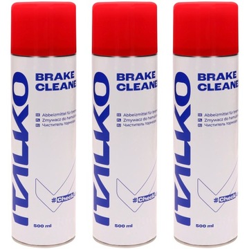 3x ZMYWACZ DO HAMULCÓW ODTŁUSZCZACZ DO TARCZ 500ml ITALKO