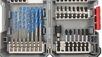Набор BOSCH из 35 ударных бит и универсальных сверл Multiconstr.