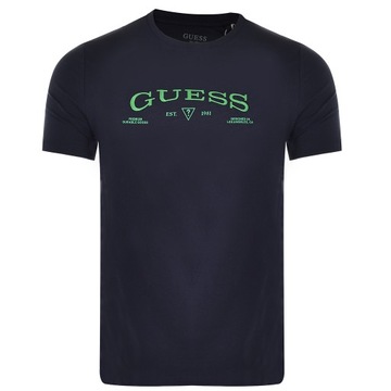 T-shirt Męski GUESS Logo MBBI41 KARC5 Granatowy