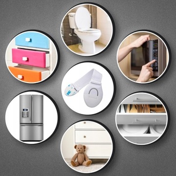 V5 ЗАЩИТА ОТ ДЕТЕЙ ДЛЯ ЯЩИКОВ ШКАФА, МЕБЕЛЬНЫЙ ДВЕРНОЙ ЗАМОК, 10 шт.