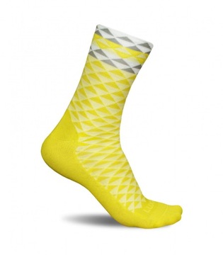 Skarpetki kolarskie Luxa Asymmetric Yellow - M