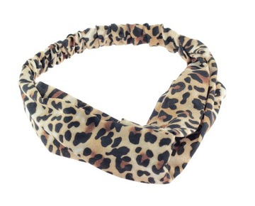 OPASKA DO WŁOSÓW NA GUMCE TURBAN WĘZEŁ KNOT PANTERKA