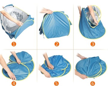 Самоскладывающаяся пляжная палатка с детским бассейном