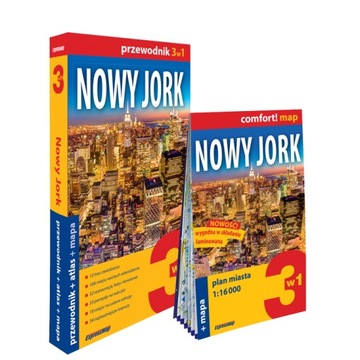 Nowy Jork 3w1: przewodnik + atlas + mapa