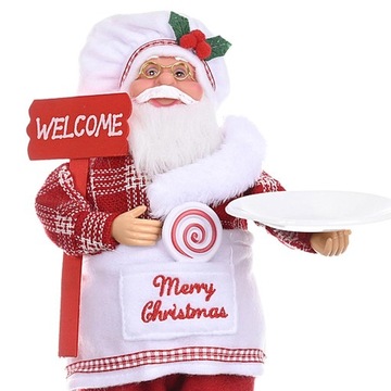 Счастливого Рождества кукла Санта-Клауса висит на елке