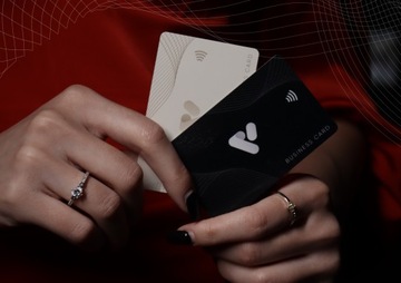 VIM Card NFC визитка №1 с собственным ПО (Бежевый)