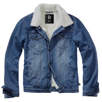 Brandit Fashion Modna Zimowa Kurtka Sherpa Denim M