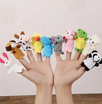 FINGER PUPPIES животные мягкие игрушки куклы для детей талисманы 10 шт.