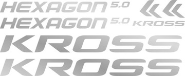 NAKLEJKI ZASTĘPCZE ROWER KROSS hexagon 5.0 ODBLASK