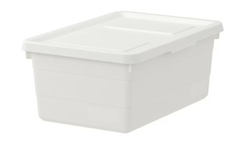IKEA SOCKERBIT - pojemnik z pokrywką biały