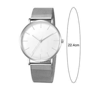 Men Watch Quartz Movement Simple Style Round Dial Stainless