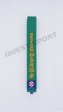 Pas Kyokushin Zielony 220 cm z haftem