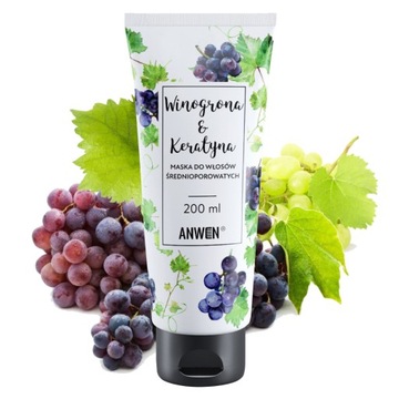 ANWEN Maska do włosów średnioporowatych 200ml