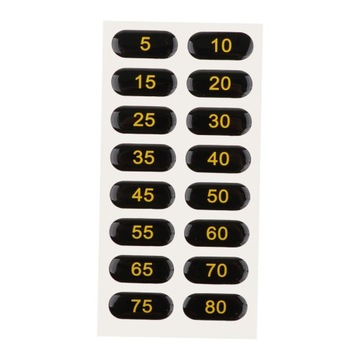 Этикетки для стопок гирь для идентификации