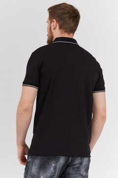 ARMANI EXCHANGE Czarna koszulka polo na suwak r XL