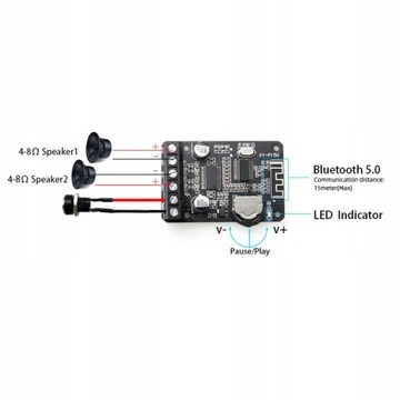Модуль платы усилителя мощности Bluetooth5.0
