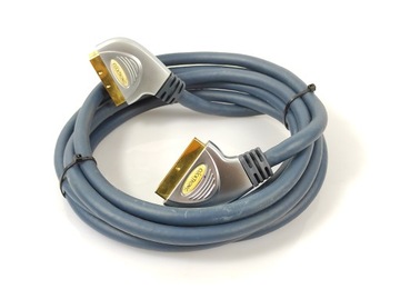 CLICKTRONIC KABEL SCART EURO 3m GRUBY STYKI POZŁACANE