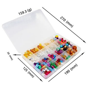 238 sztuk dredy koraliki warkocz do włosów pierścienie dredy metalowe opakowanie na włosy